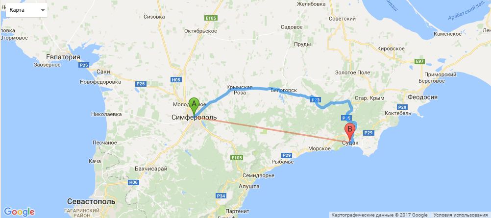 судак карта